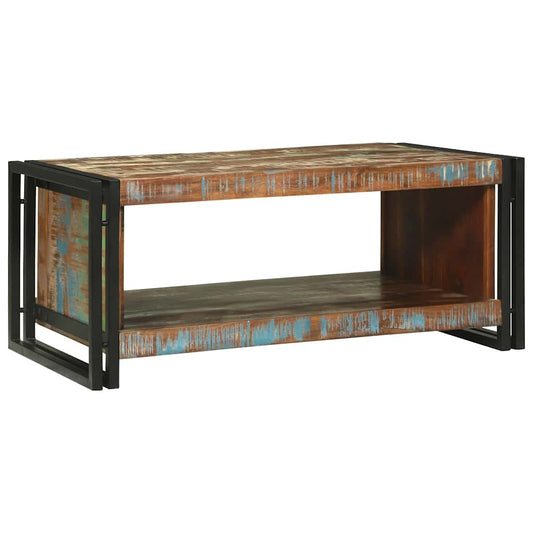vidaXL Coffee Table Multicolour 90 x 50 x 38 cm Solid Reclaim Wood