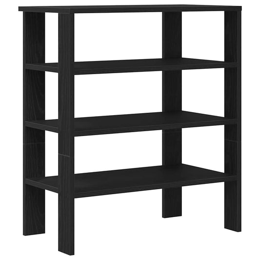 vidaXL Shoe Rack Black 61x32x70 cm Engineered Wood