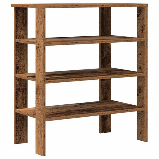 vidaXL Shoe Rack Old Wood 61x32x70 cm Engineered Wood