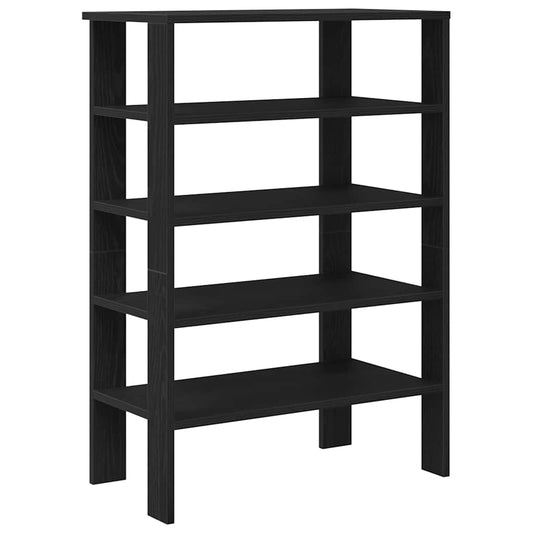vidaXL Shoe Rack Black 61x32x87.5 cm Engineered Wood