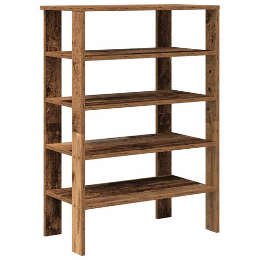 vidaXL Shoe Rack Old Wood 61x32x87.5 cm Engineered Wood