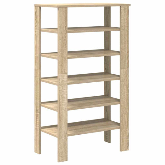vidaXL Shoe Rack Sonoma Oak 61x32x105 cm Engineered Wood