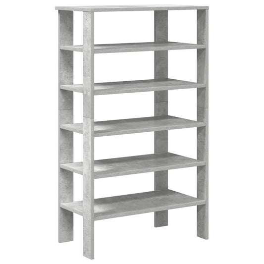 vidaXL Shoe Rack Concrete Grey 61x32x105 cm Engineered Wood