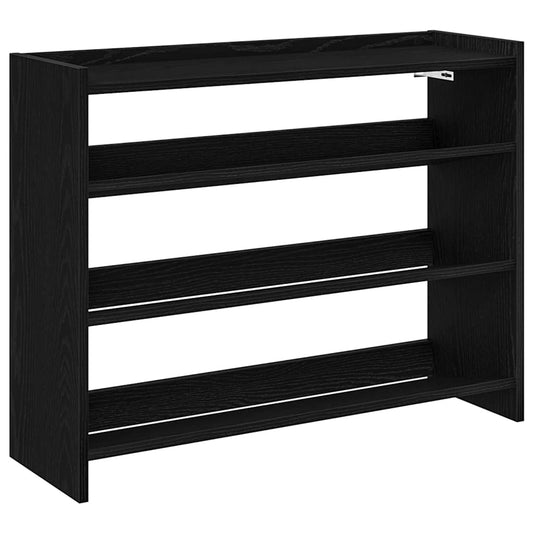 vidaXL Shoe Rack Black 80x25x62 cm Engineered Wood