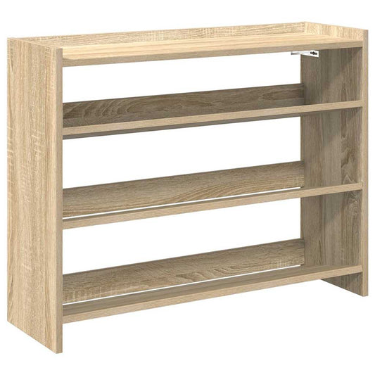 vidaXL Shoe Rack Sonoma Oak 80x25x62 cm Engineered Wood