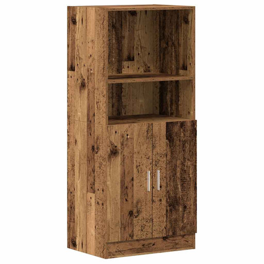 vidaXL Kitchen Cabinet Old Wood 57x41,5x131,5 cm Engineered Wood
