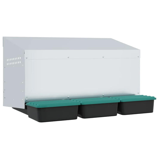 vidaXL Chicken Nesting Box 3 Compartments Wall-Mounted