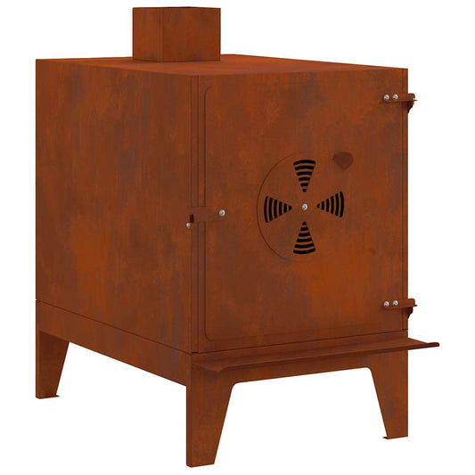 vidaXL Camping Stove 35x50x60 cm Corten Steel