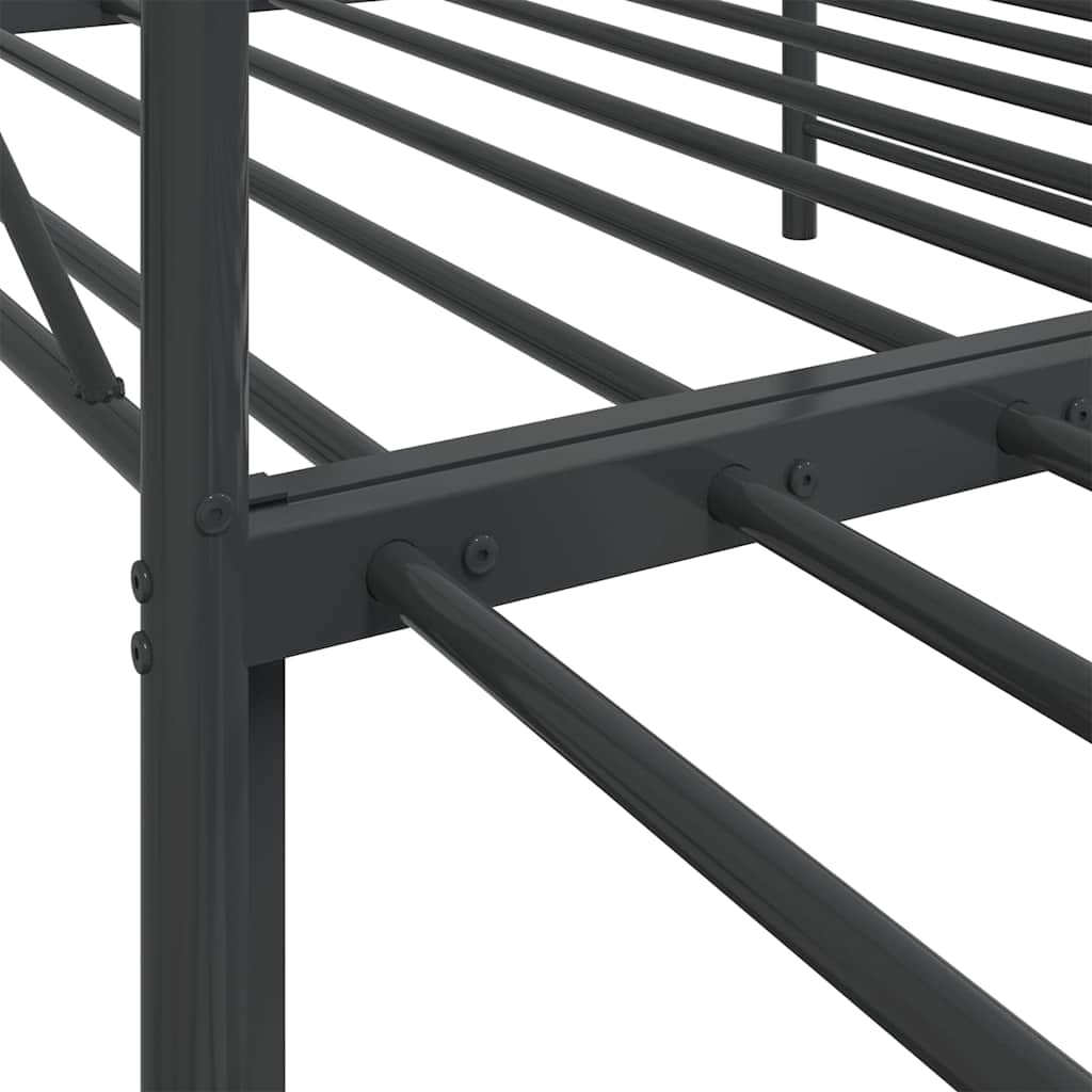 vidaXL Daybed with Trundle without Mattress Black 107x203 cm Steel