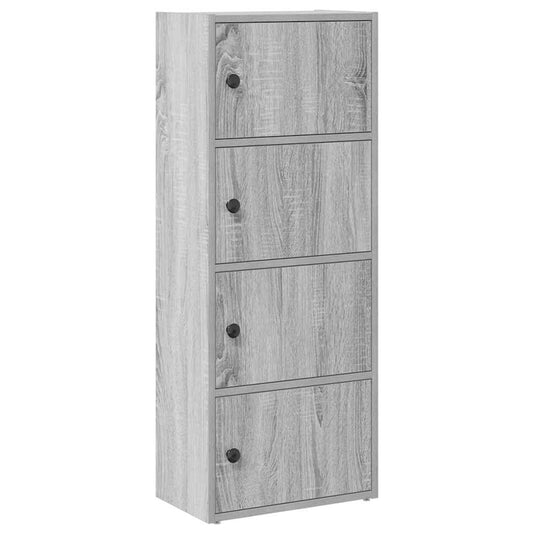 vidaXL Bookcase Grey Sonoma 40x24x102 cm Engineered Wood