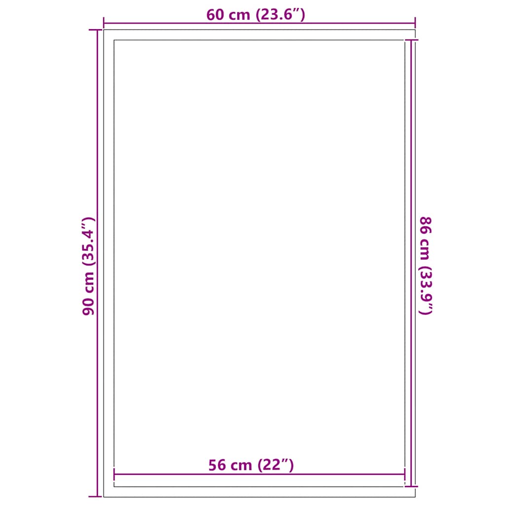 vidaXL Doormat Anthracite 60x90 cm