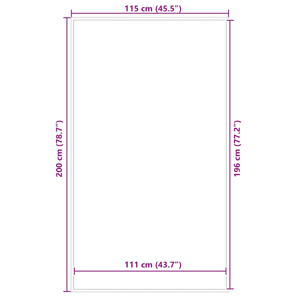 vidaXL Doormat Anthracite 115x200 cm