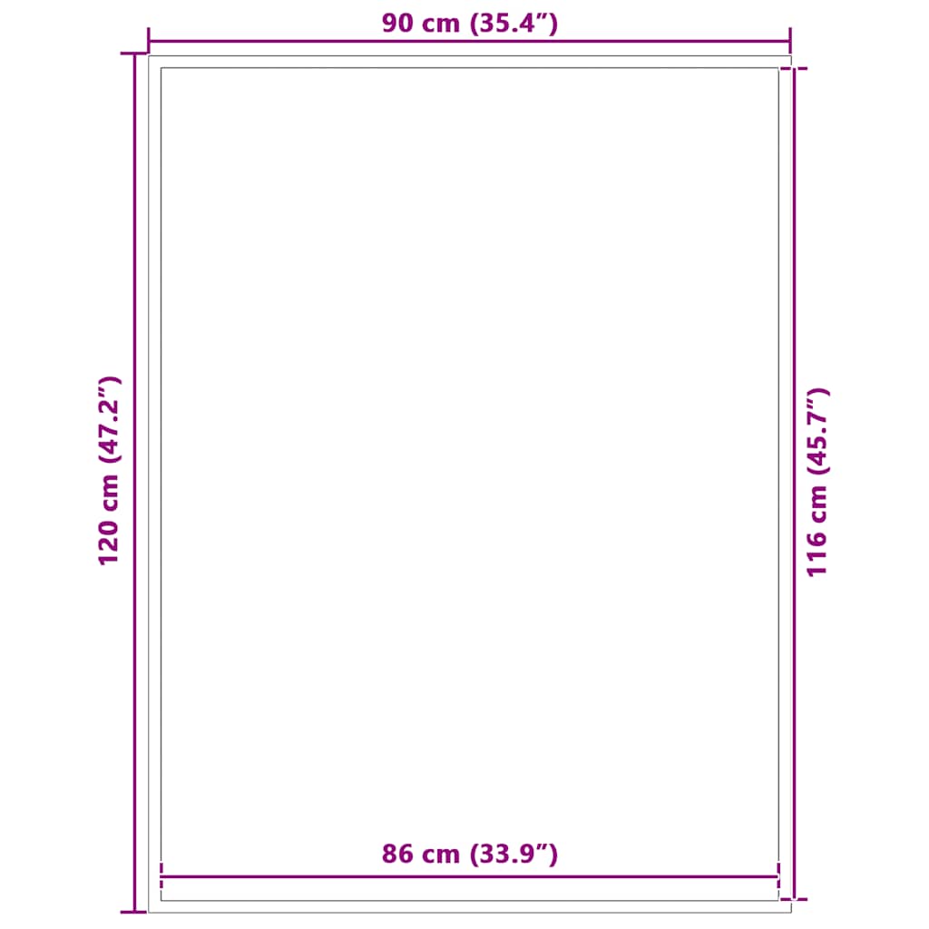 vidaXL Doormat Brown 90x120 cm