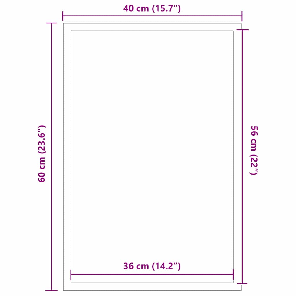 vidaXL Doormat Black 40 x 60 cm Polypropylene