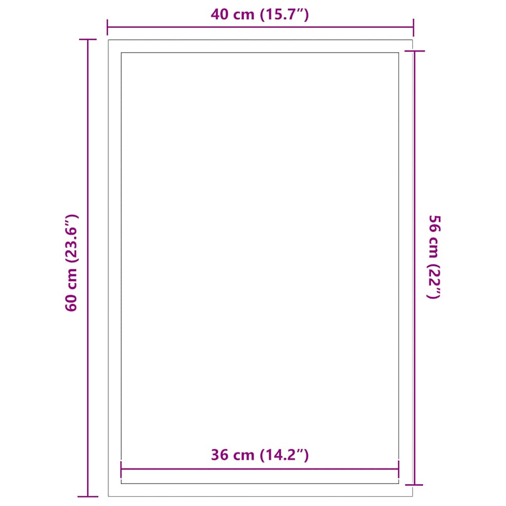 vidaXL Doormat Anthracite 40x60 cm