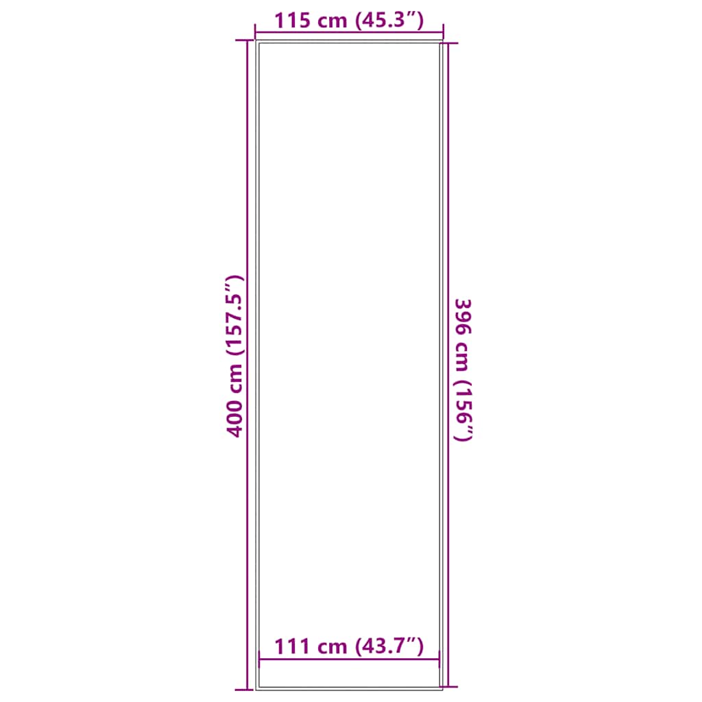 vidaXL Doormat Anthracite 115x400 cm