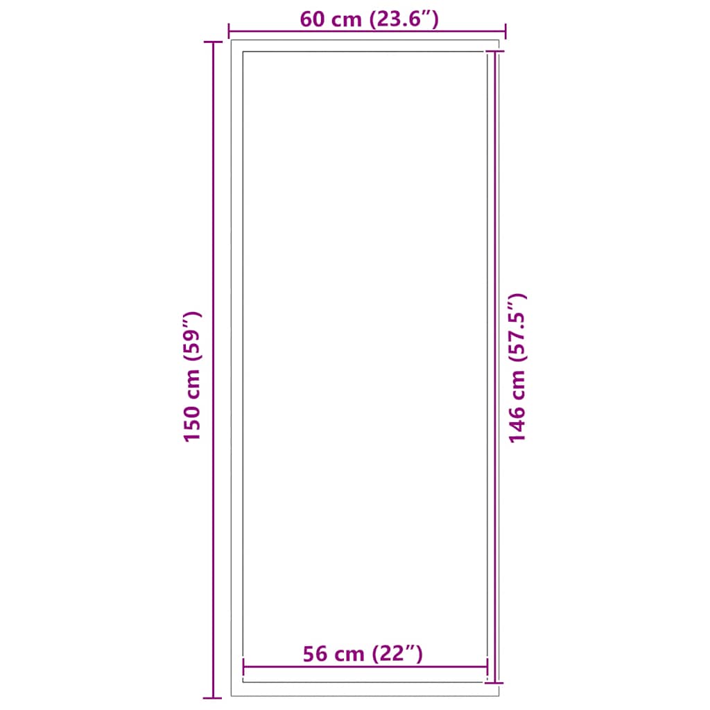 vidaXL Doormat Brown 60x150 cm