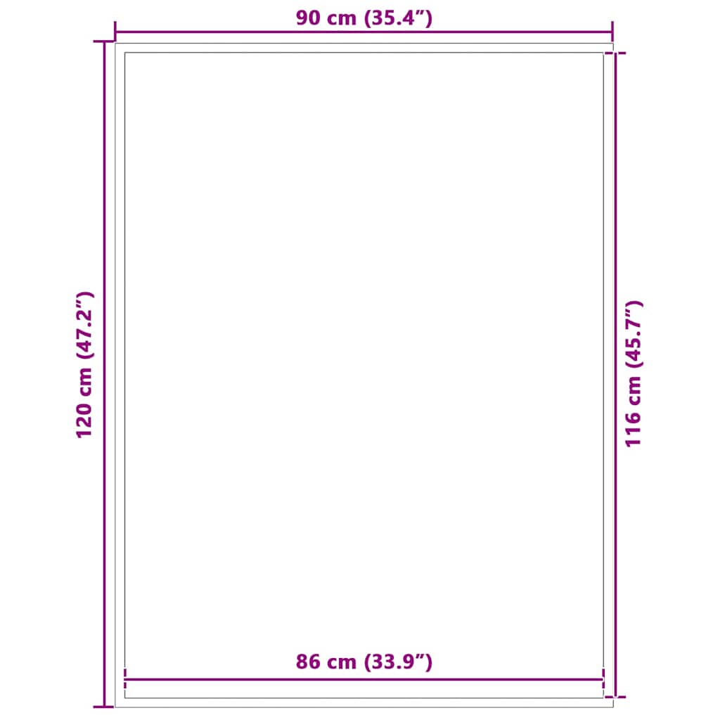 vidaXL Doormat Brown 90x120 cm