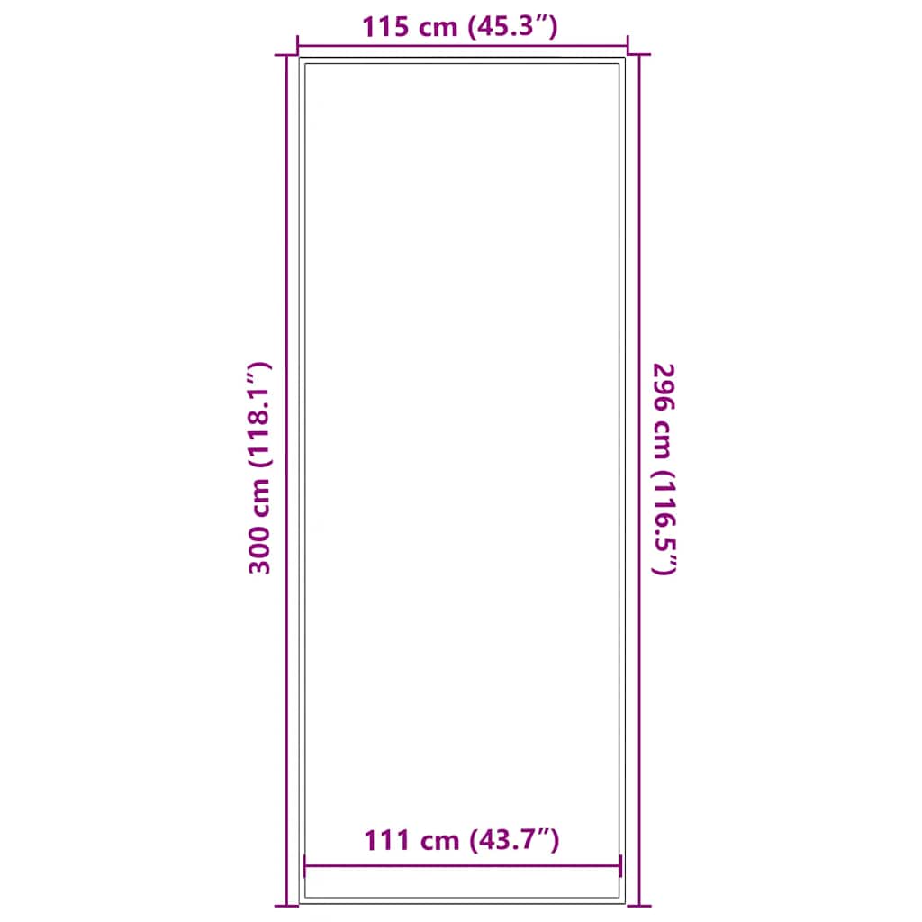 vidaXL Doormat Brown 115x300 cm