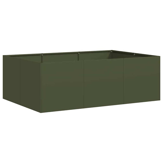 vidaXL Planter Olive Green 120x80x40 cm Steel