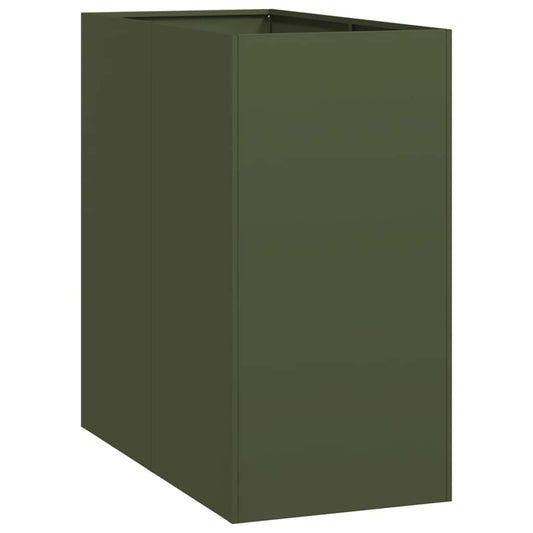 vidaXL Planter Olive Green 40x80x80 cm Steel