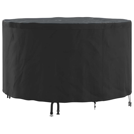 vidaXL Furniture Cover 128 x 128 x 71 cm 210D Oxford Fbric Round Black