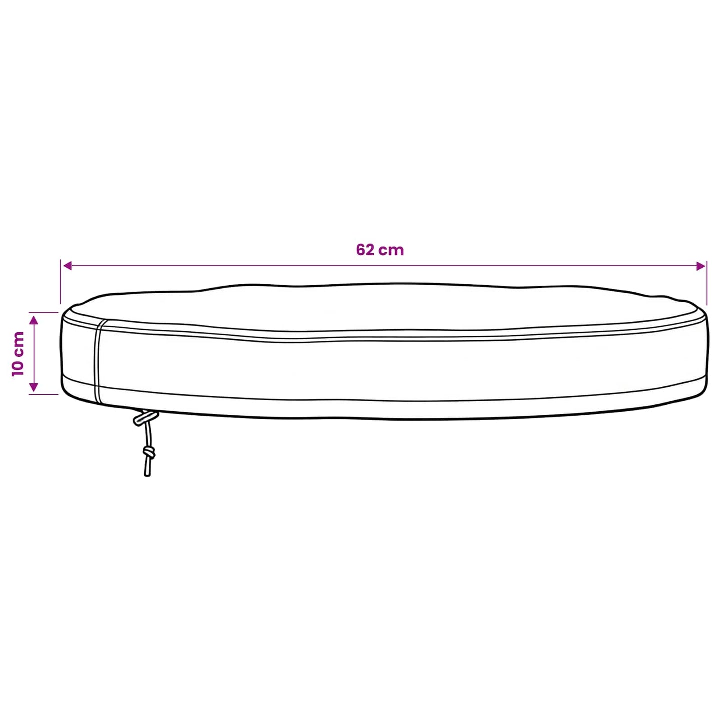 vidaXL Outdoor Table Cover 62 x 62 x 10 cm 420D Oxford Fbric Round