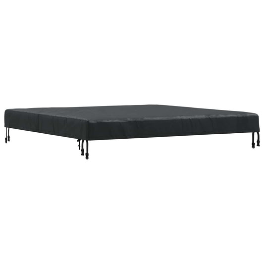 vidaXL Table Cover 122 x 122 x 15 cm Square Waterproof Black