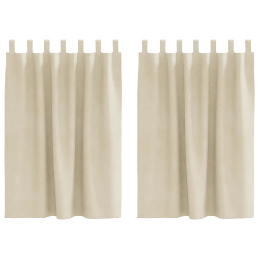 vidaXL Blackout Curtains 2 pcs Cream 140 x 140 cm Velvet