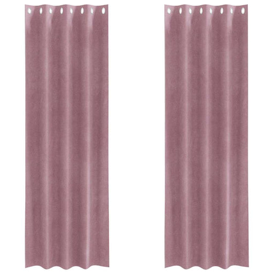 vidaXL Blackout Curtains 2 pcs Dark Pink 140 x 245 cm Velvet