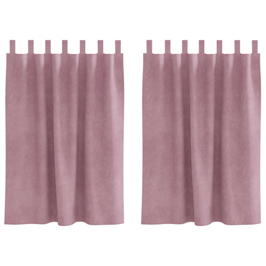 vidaXL Blackout Curtains 2 pcs Dark Pink 140 x 140 cm Velvet