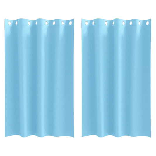 vidaXL Blackout Curtains with Rings 2 pcs Light Blue 175 x 140 cm