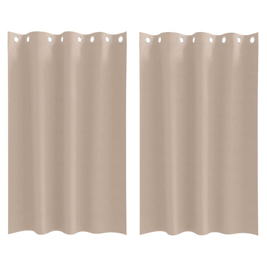vidaXL Blackout Curtains with Rings 2 pcs Taupe 175 x 140 cm Polyester