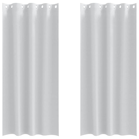 vidaXL Blackout Curtains with Rings 2 pcs Pale Grey 245 x 140 cm
