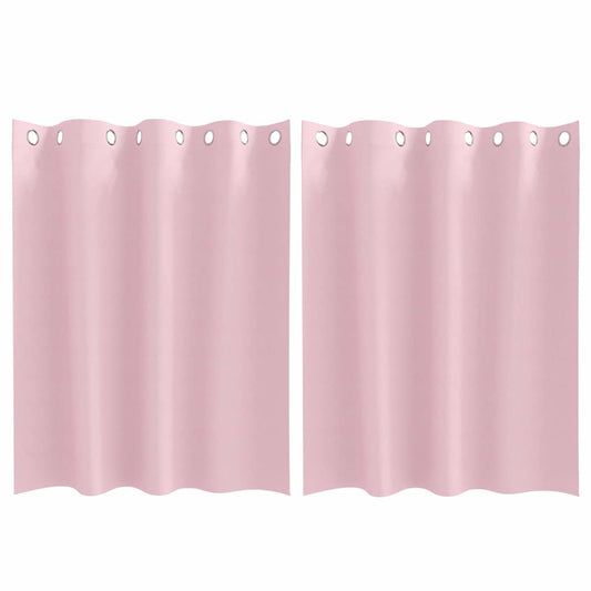 vidaXL Blackout Curtains with Rings 2 pcs Baby Pink 140 x 140 cm