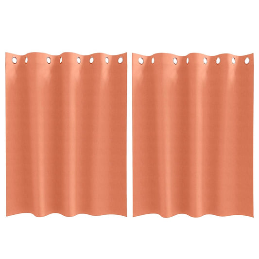 vidaXL Blackout Curtains with Rings 2 pcs Terracotta 140 x 140 cm