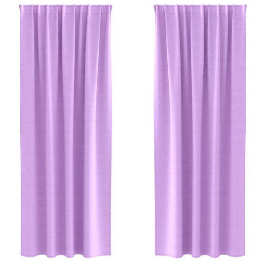 vidaXL Blackout Curtains with Rings 2 pcs Purple 225 x 140 cm