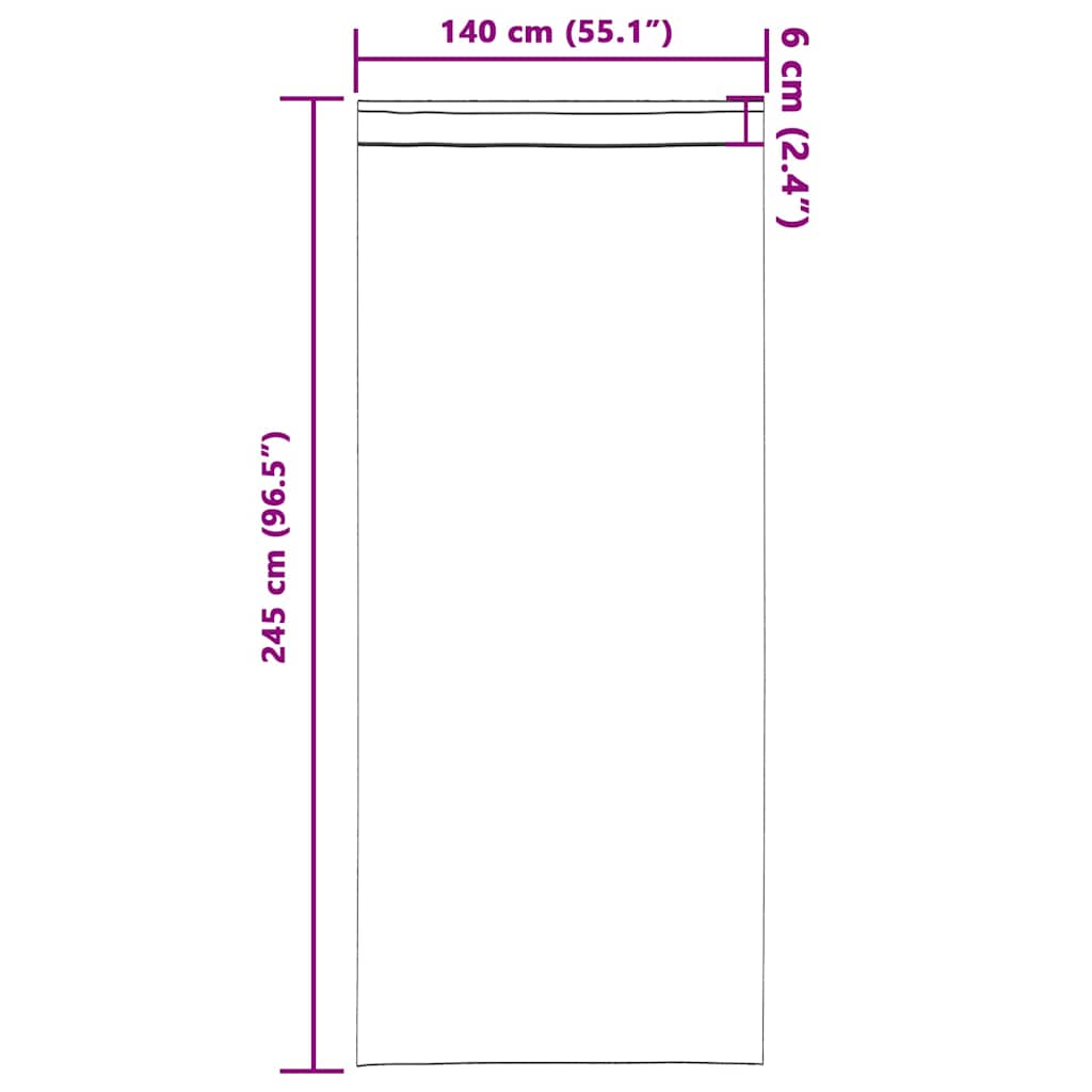 vidaXL Blackout Curtains with Rings 2 pcs Baby Pink 245 x 140 cm
