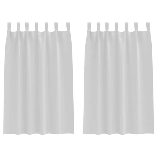 vidaXL Blackout Curtains with Rings 2 pcs Pale Grey 175 x 140 cm