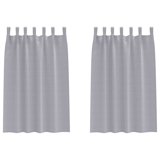 vidaXL Blackout Curtains with Rings 2 pcs Metal Grey 175 x 140 cm