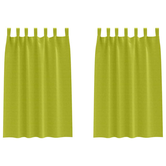 vidaXL Blackout Curtains with Rings 2 pcs Green 175 x 140 cm Polyester