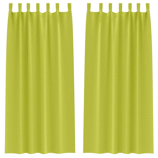 vidaXL Blackout Curtains with Rings 2 pcs Green 260 x 140 cm Polyester