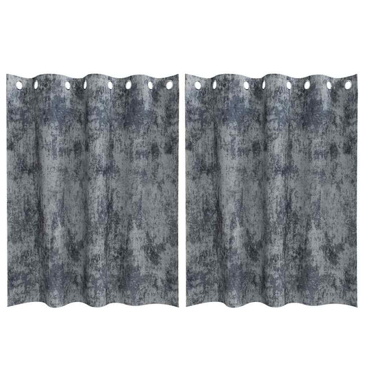 vidaXL Velvet Curtains 2 pcs Silver Grey 140 x 140 cm Velvet