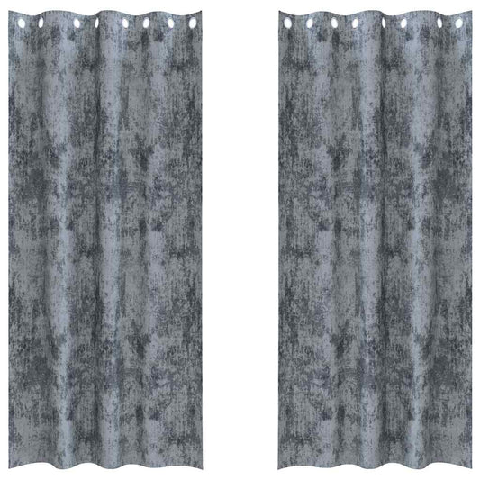 vidaXL Velvet Curtains 2 pcs Silver Grey 260 x 140 cm Velvet