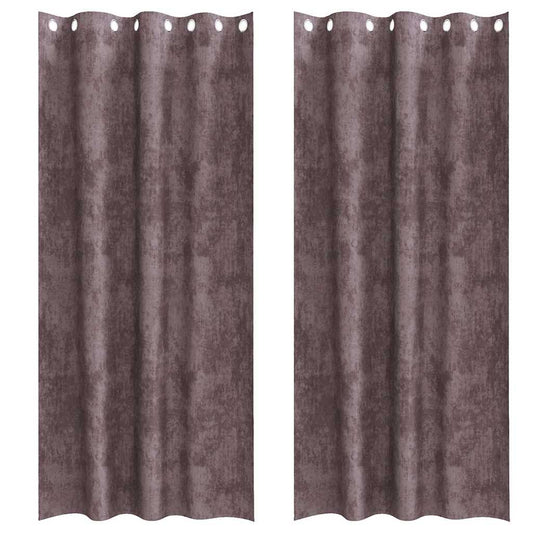 vidaXL Velvet Curtains 2 pcs Brown 260 x 140 cm Velvet