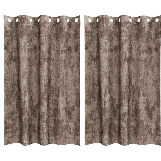 vidaXL Velvet Curtains 2 pcs Cappuccino 175 x 140 cm Velvet