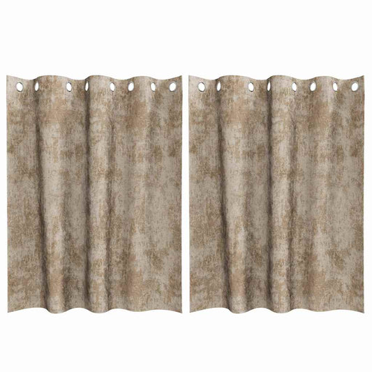 vidaXL Velvet Curtains 2 pcs Champagne 140 x 140 cm Velvet