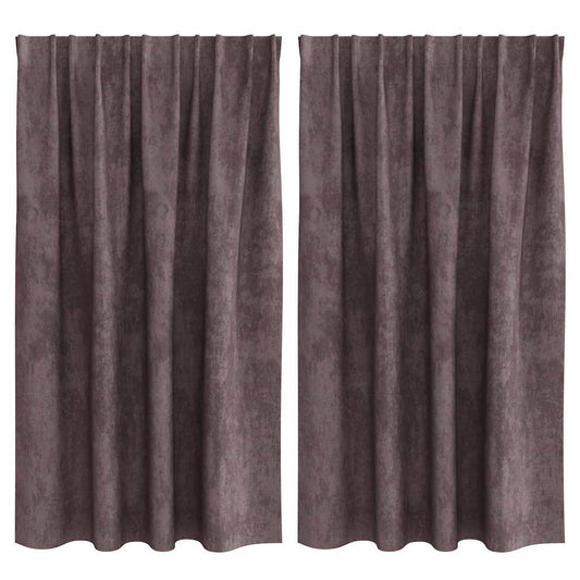 vidaXL Velvet Curtains with Curtains 2 pcs Brown 140 x 140 cm Velvet