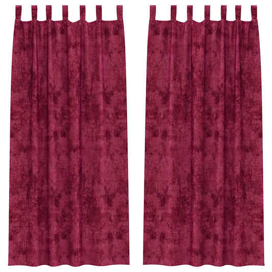 vidaXL Velvet Curtains 2 pcs Wine red 225 x 140 cm Velvet