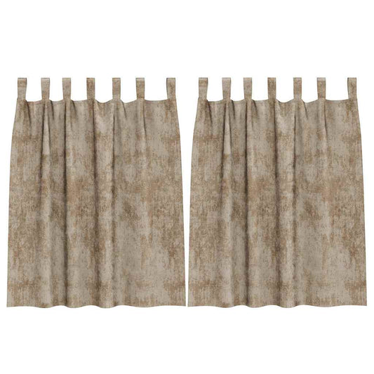 vidaXL Velvet Curtains 2 pcs Champagne 140 x 140 cm Velvet